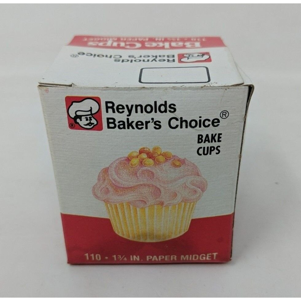 Reynolds Baker's Choice Cupcake Midget Cups VTG 1980s 80s 90s Prop Kitchen Decor